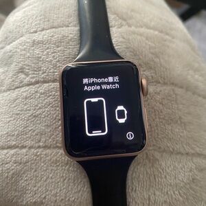 Apple Smartwatch - Black Band with Gold Case